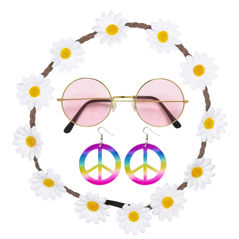 Sada Hippie s brýlemi